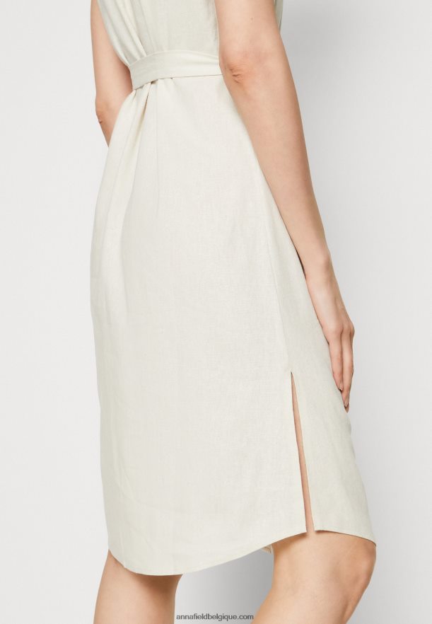 femmes robe chemise beige Anna FieldNHH26B82