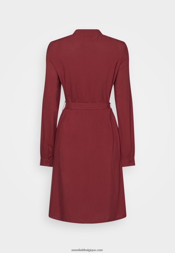 femmes robe chemise rouge foncé Anna FieldNHH26B84