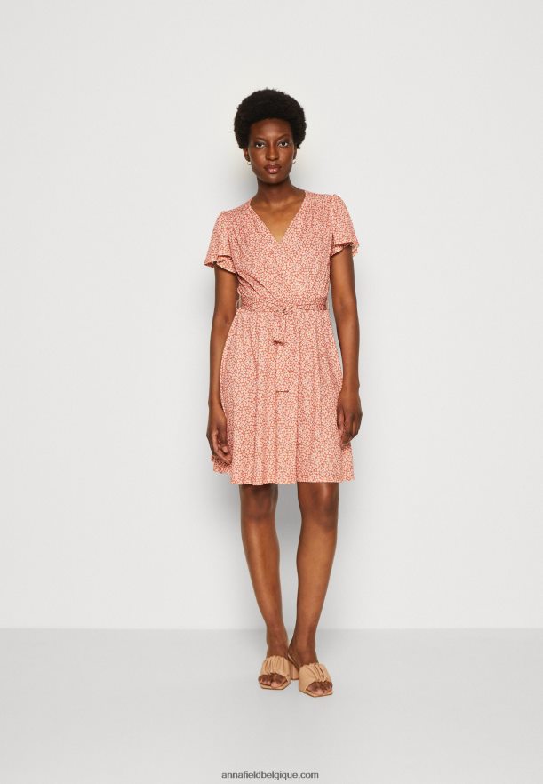 femmes robe de jour marron/blanc Anna FieldNHH26B3