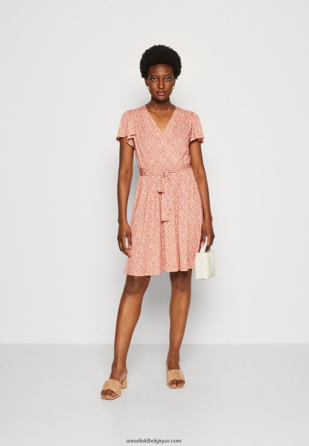 femmes robe de jour marron/blanc Anna FieldNHH26B3