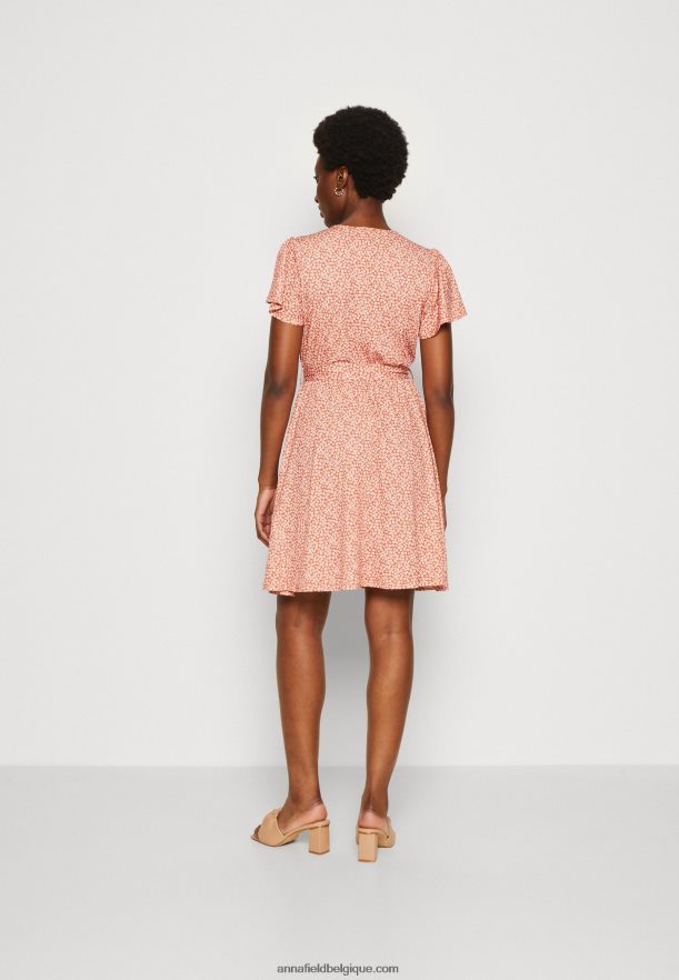 femmes robe de jour marron/blanc Anna FieldNHH26B3