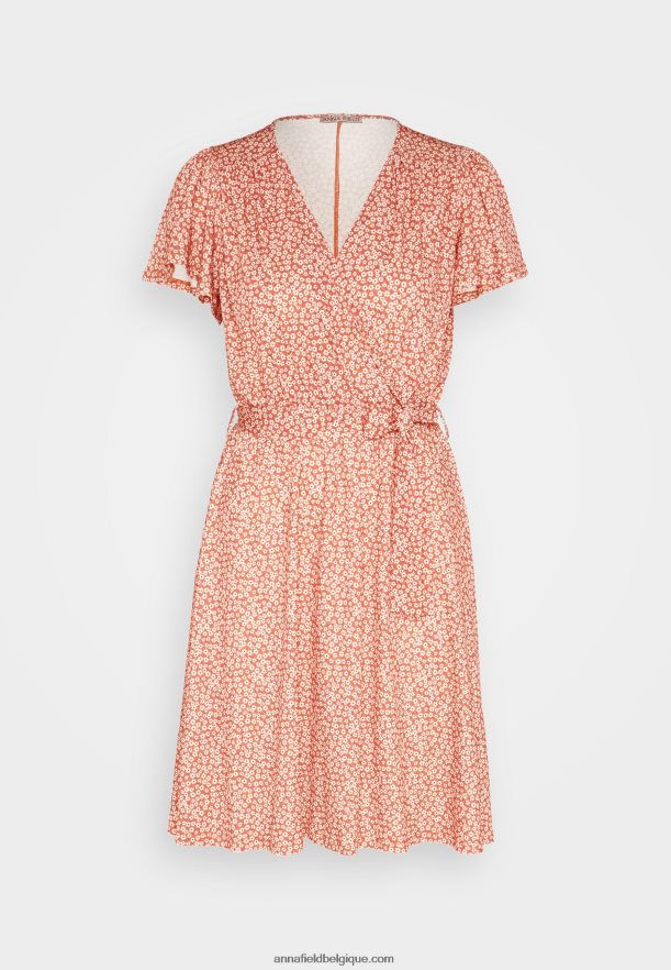 femmes robe de jour marron/blanc Anna FieldNHH26B3