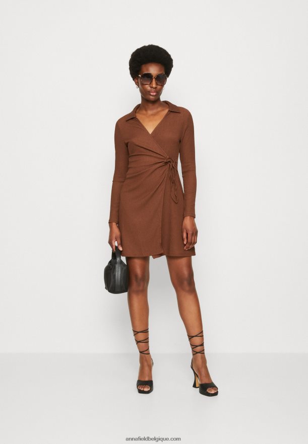 femmes robe de jour marron foncé Anna FieldNHH26B13