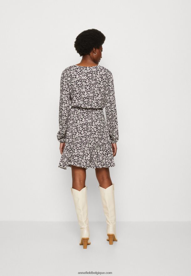 femmes robe de jour noir/blanc Anna FieldNHH26B25