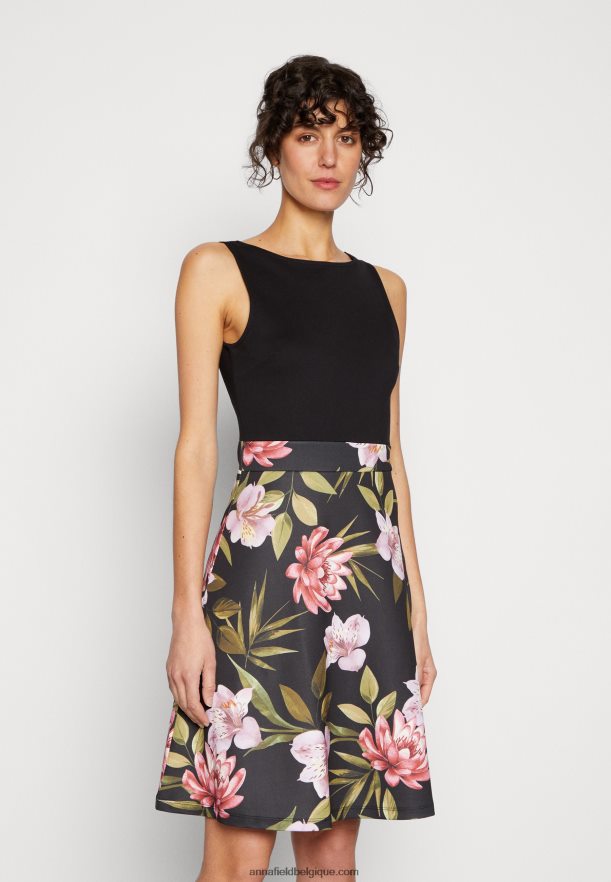 femmes robe de jour noir/noir/rose Anna FieldNHH26B15