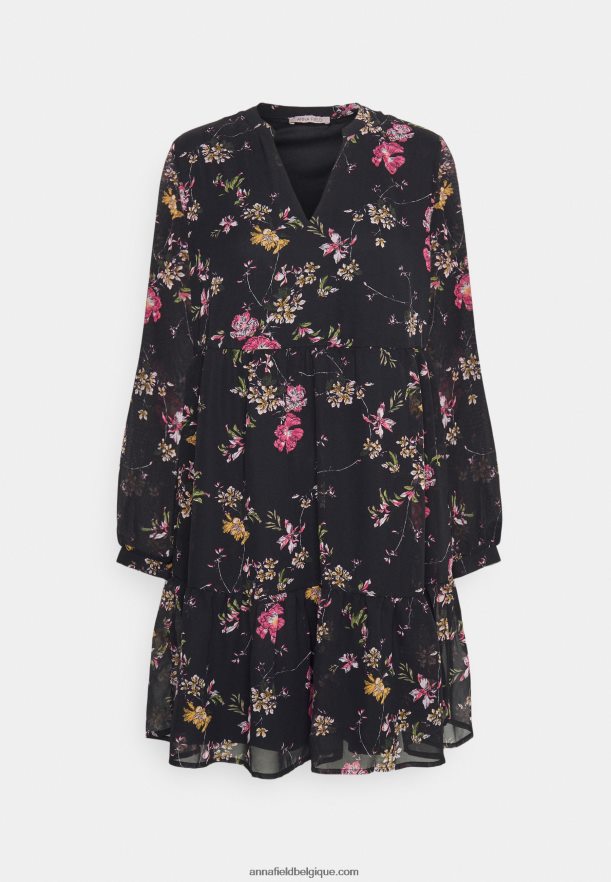 femmes robe de jour noir/rose Anna FieldNHH26B2