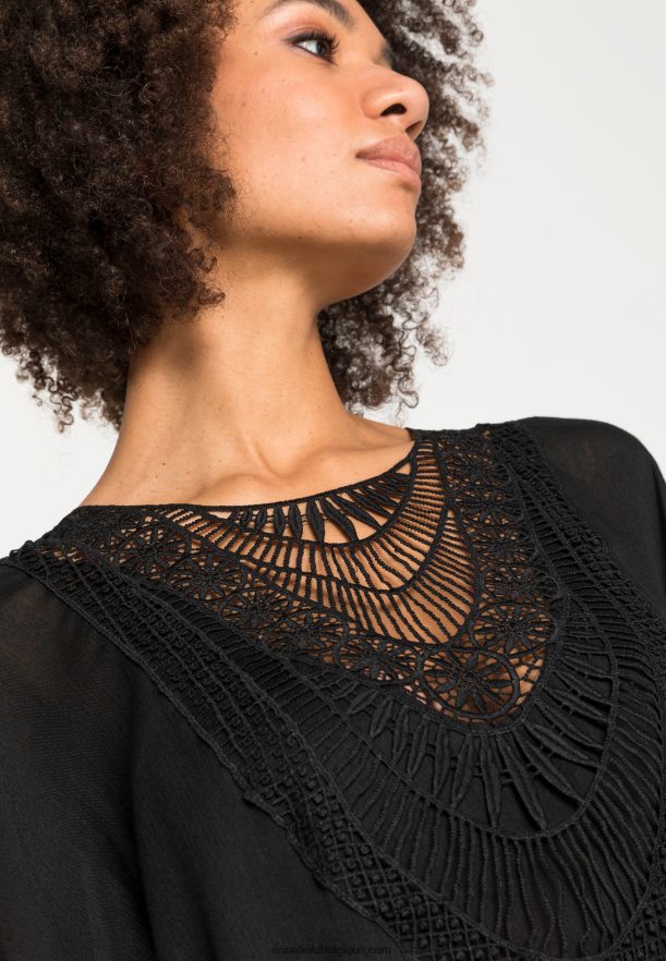 femmes robe de jour noire Anna FieldNHH26B12