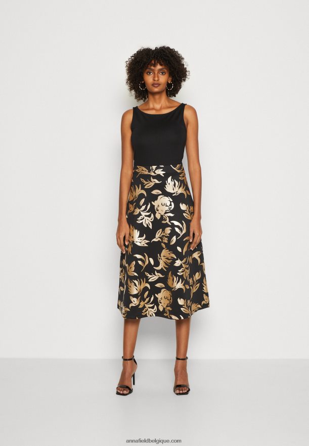 femmes robe de jour noire Anna FieldNHH26B24