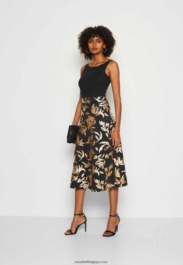 femmes robe de jour noire Anna FieldNHH26B24