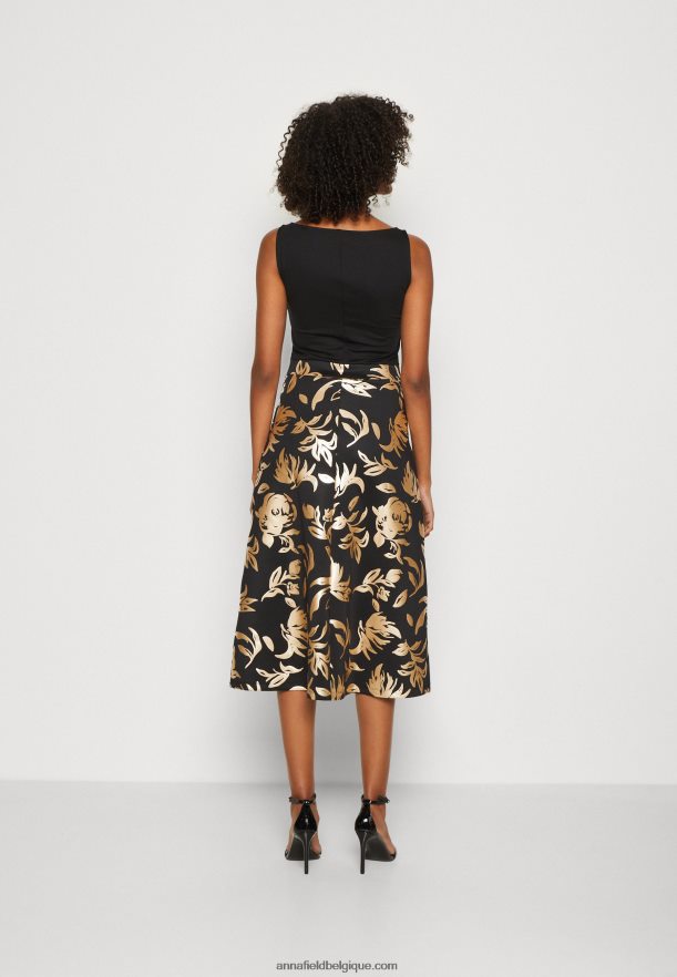 femmes robe de jour noire Anna FieldNHH26B24