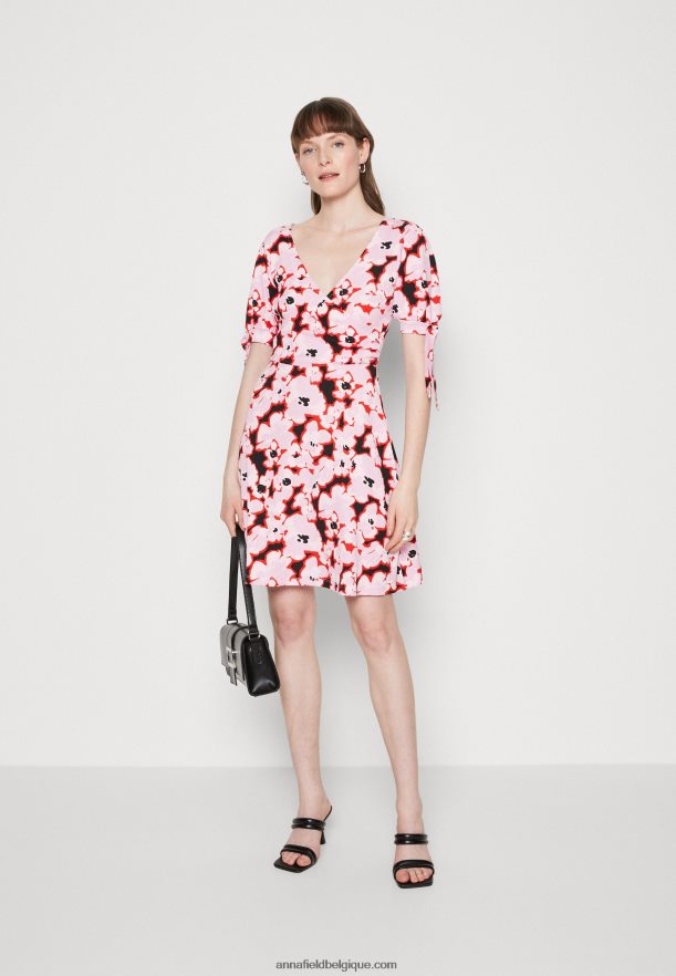 femmes robe de jour rose Anna FieldNHH26B30