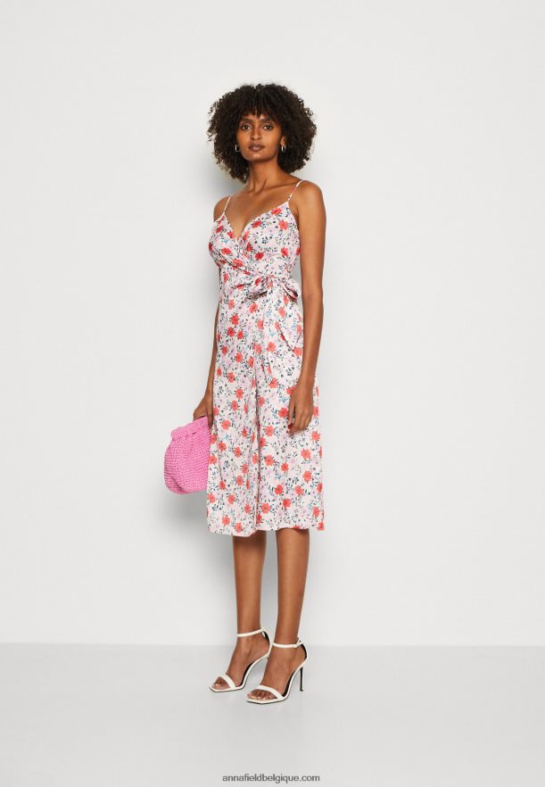 femmes robe de jour rose/rouge Anna FieldNHH26B14