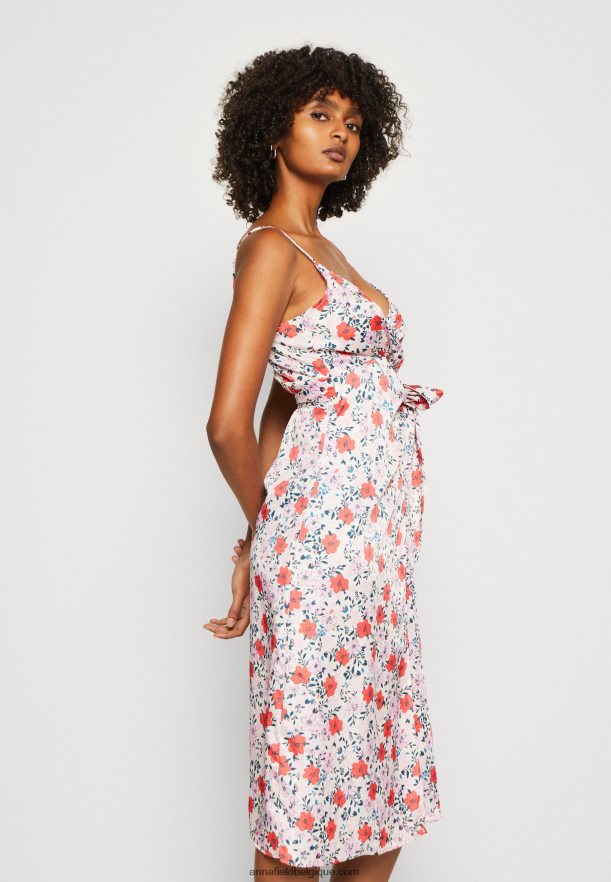 femmes robe de jour rose/rouge Anna FieldNHH26B14