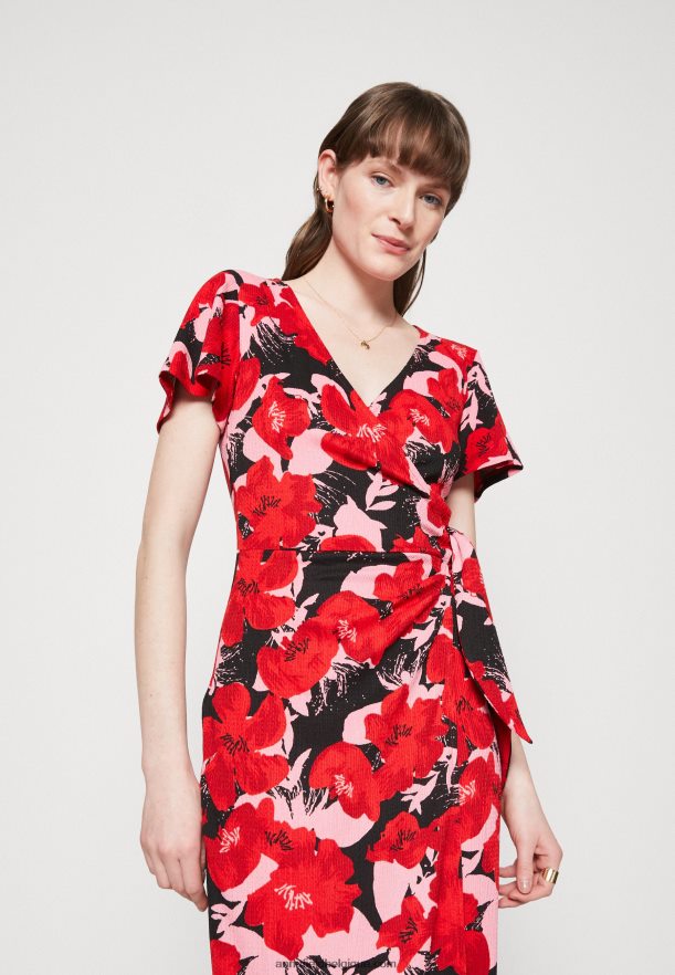 femmes robe de jour rouge/rose Anna FieldNHH26B19