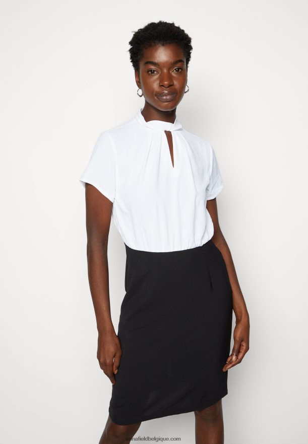 femmes robe droite noir/blanc Anna FieldNHH26B200