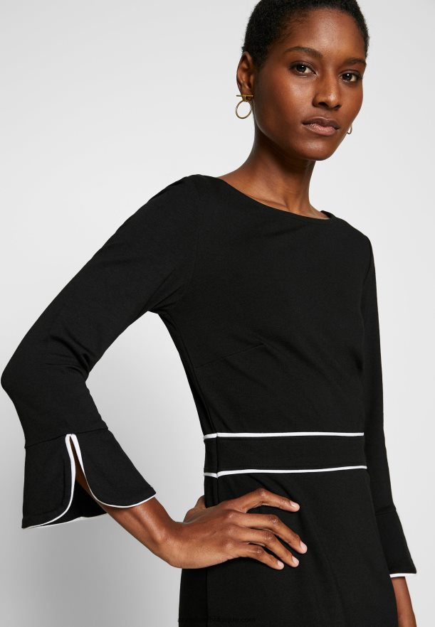 femmes robe droite noir/blanc Anna FieldNHH26B98