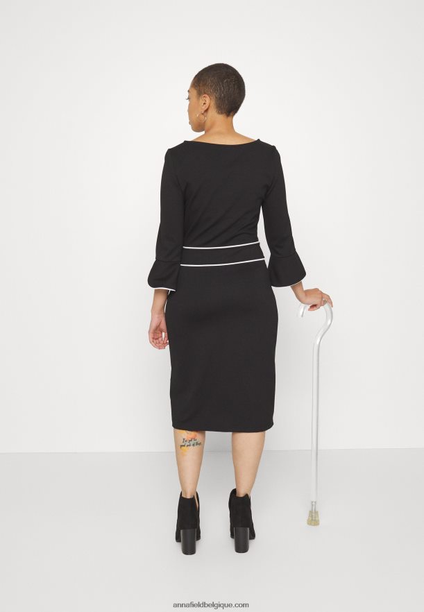 femmes robe droite noire Anna FieldNHH26B218