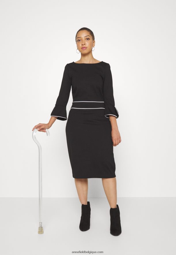 femmes robe droite noire Anna FieldNHH26B218