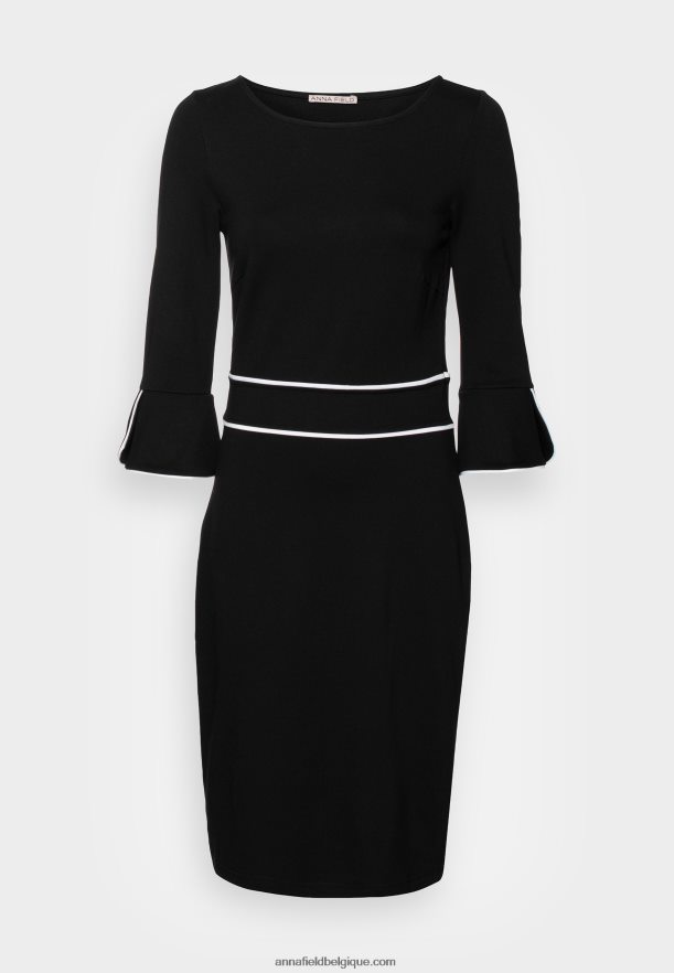 femmes robe droite noire Anna FieldNHH26B218
