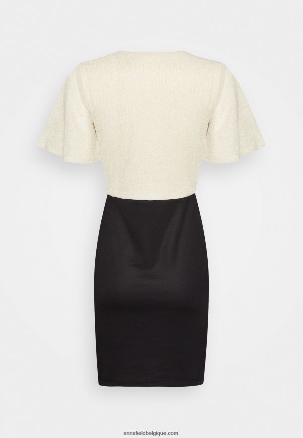femmes robe droite or/noir Anna FieldNHH26B206