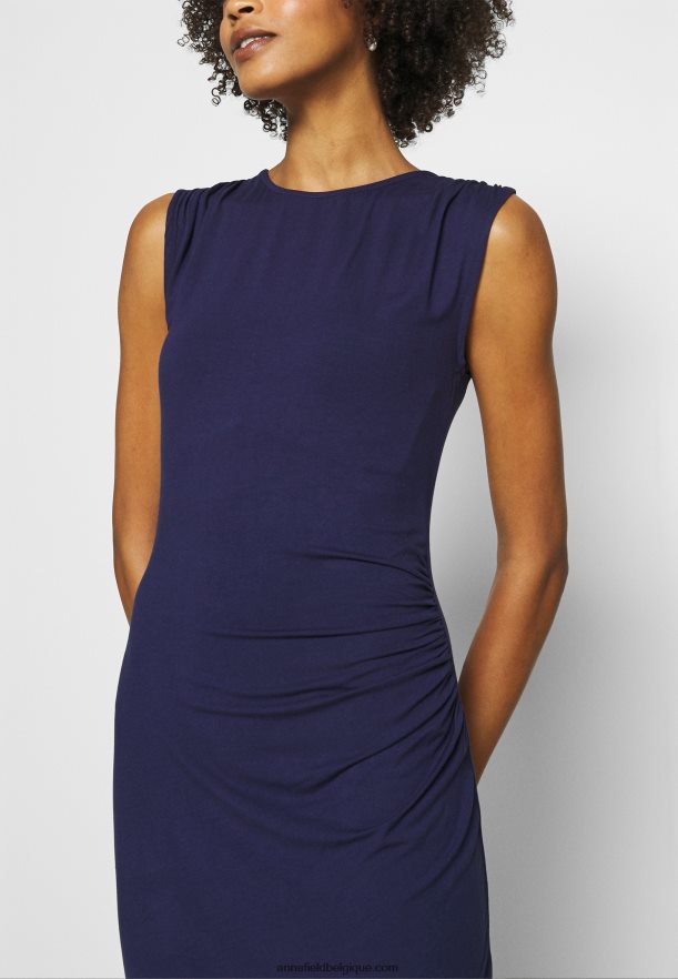 femmes robe droite soirée bleu Anna FieldNHH26B122