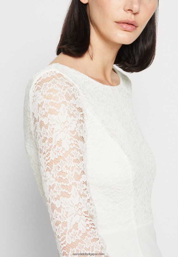 femmes robe en jersey blanc Anna FieldNHH26B75
