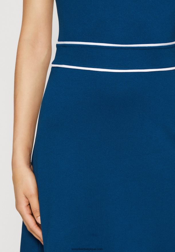 femmes robe en jersey bleu/blanc Anna FieldNHH26B124