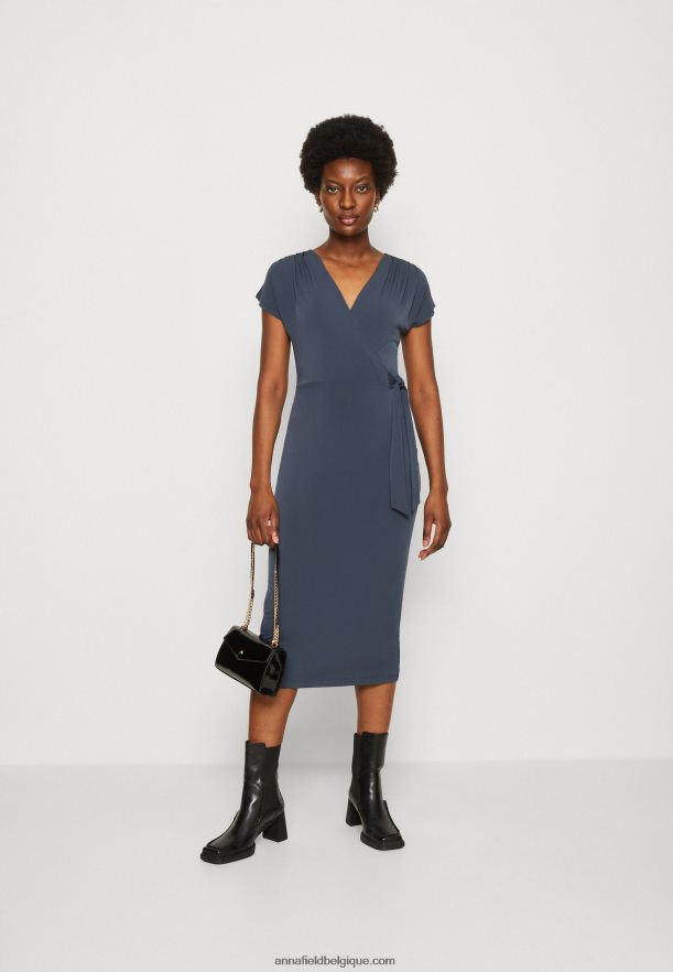 femmes robe en jersey bleu foncé Anna FieldNHH26B139