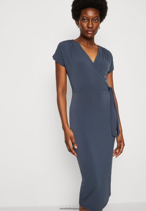 femmes robe en jersey bleu foncé Anna FieldNHH26B139