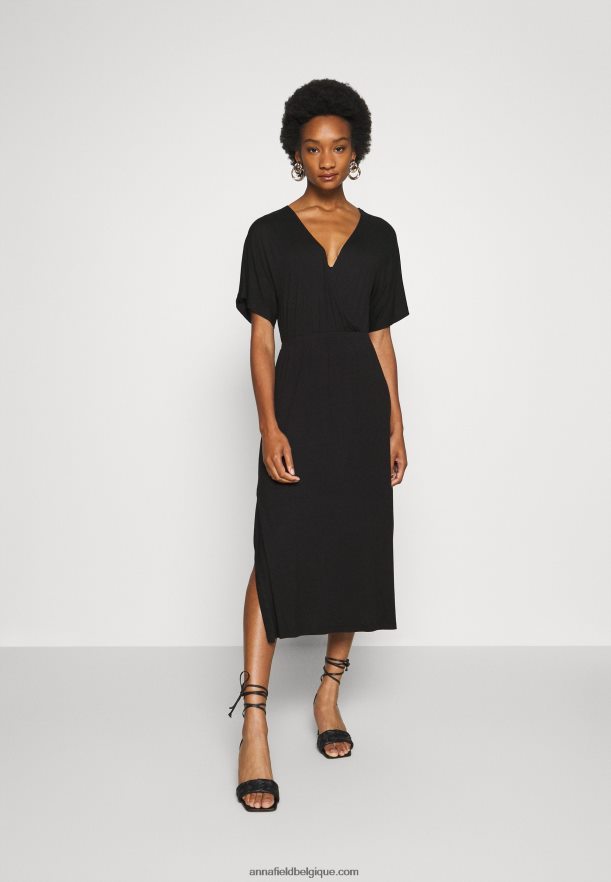 femmes robe en jersey noir Anna FieldNHH26B101