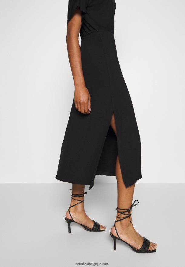 femmes robe en jersey noir Anna FieldNHH26B101