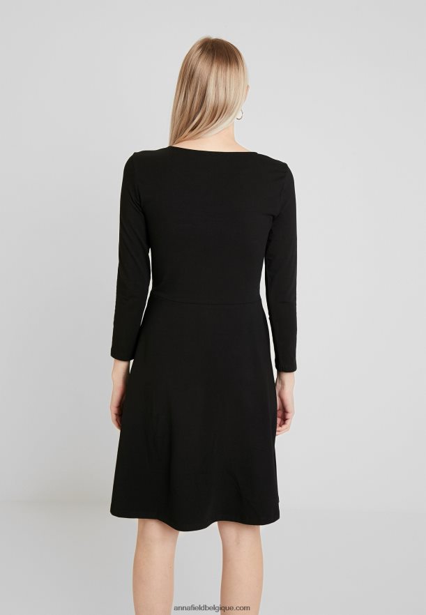 femmes robe en jersey noir Anna FieldNHH26B120