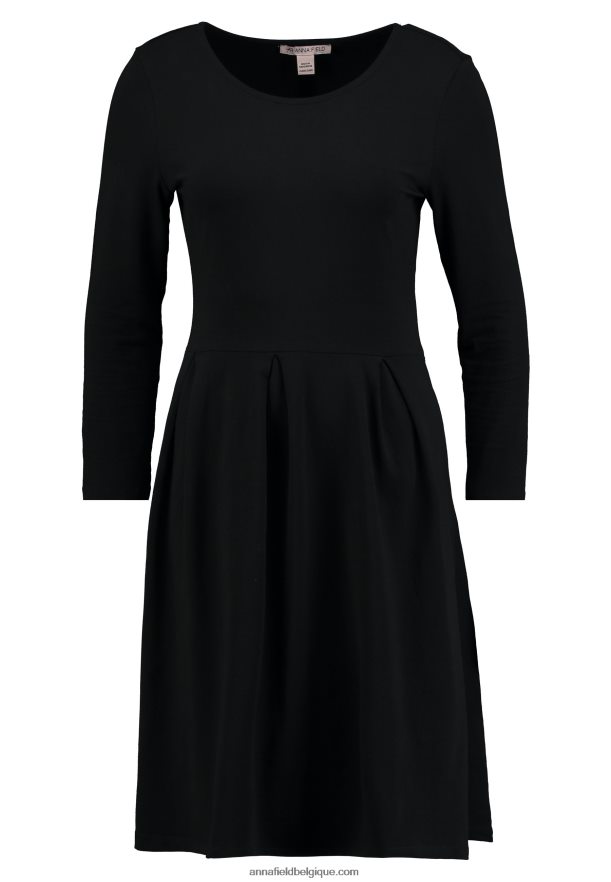 femmes robe en jersey noir Anna FieldNHH26B120