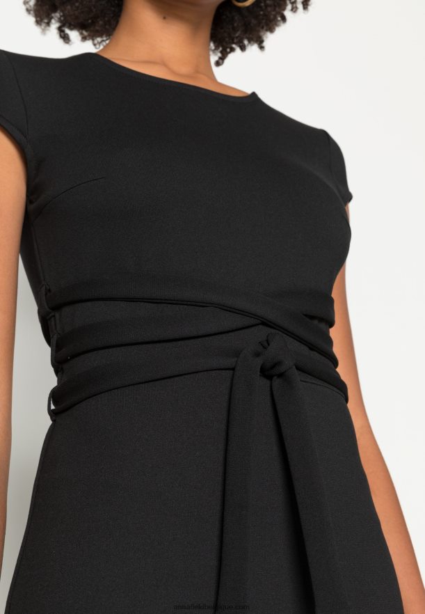 femmes robe en jersey noir Anna FieldNHH26B131