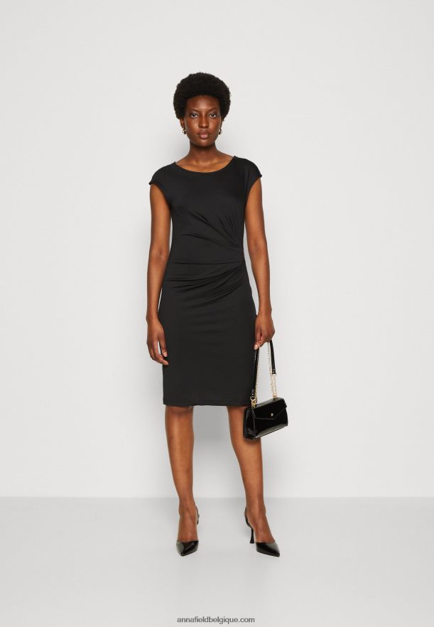 femmes robe en jersey noir Anna FieldNHH26B136