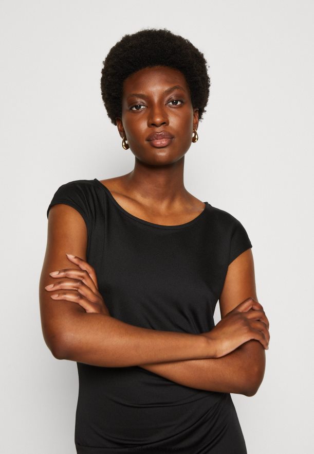 femmes robe en jersey noir Anna FieldNHH26B136
