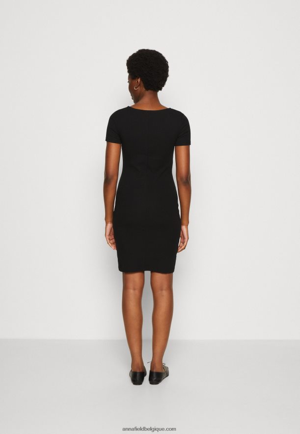 femmes robe en jersey noir Anna FieldNHH26B137