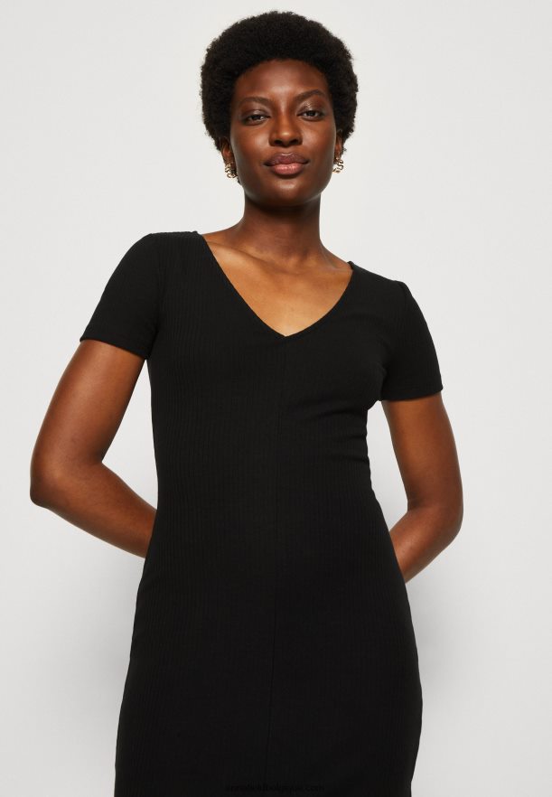 femmes robe en jersey noir Anna FieldNHH26B137