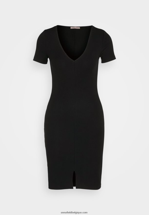 femmes robe en jersey noir Anna FieldNHH26B137