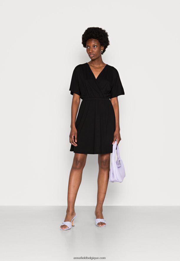 femmes robe en jersey noir Anna FieldNHH26B159