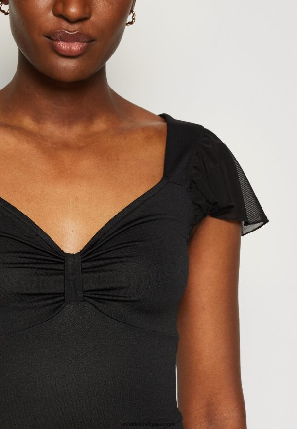 femmes robe en jersey noir Anna FieldNHH26B160