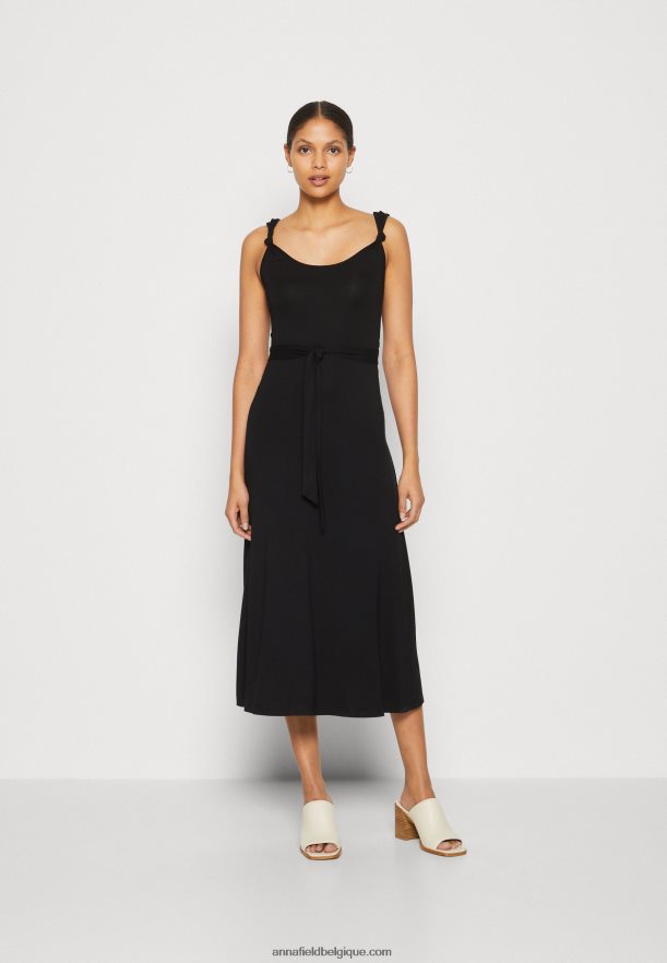 femmes robe en jersey noir Anna FieldNHH26B162