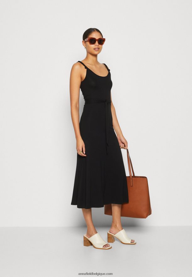 femmes robe en jersey noir Anna FieldNHH26B162