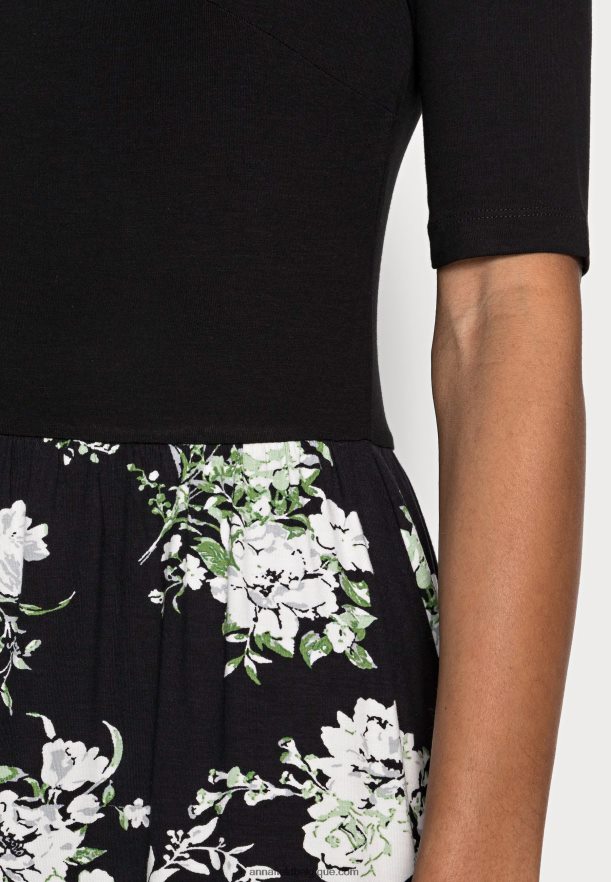 femmes robe en jersey noir Anna FieldNHH26B169