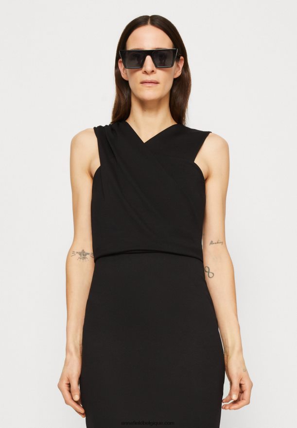 femmes robe en jersey noir Anna FieldNHH26B174