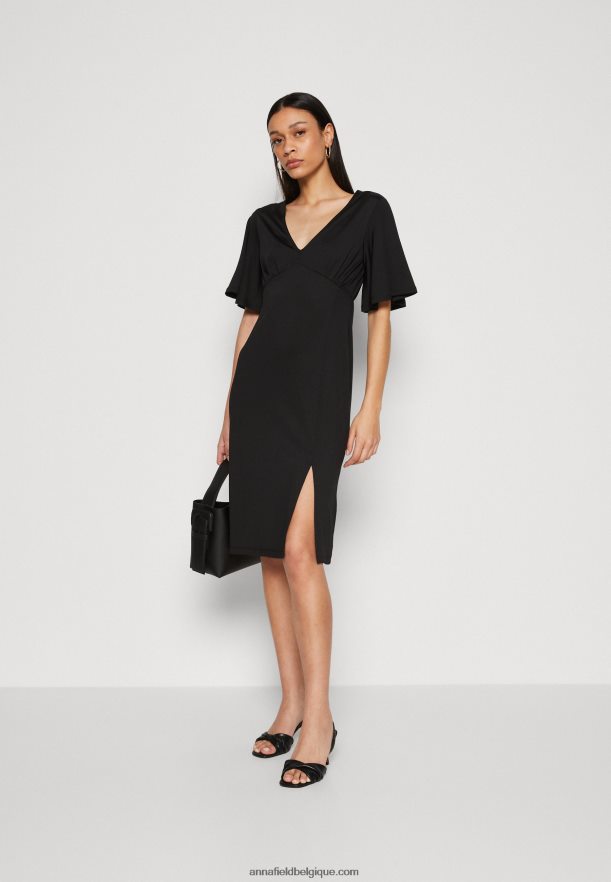 femmes robe en jersey noir Anna FieldNHH26B176