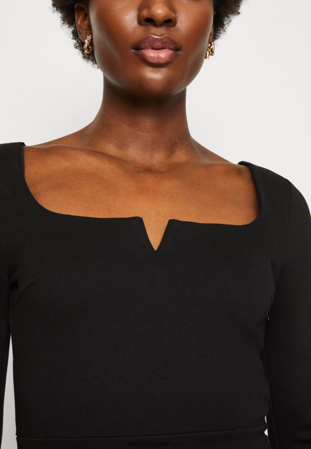 femmes robe en jersey noir Anna FieldNHH26B178