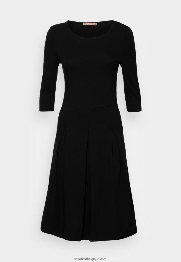 femmes robe en jersey noir Anna FieldNHH26B181
