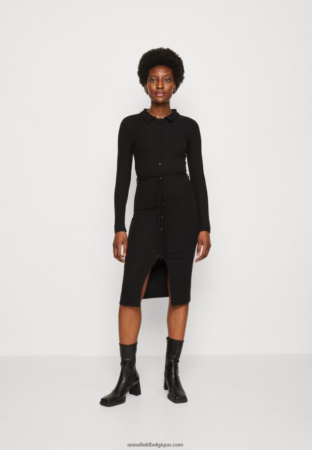 femmes robe en jersey noir Anna FieldNHH26B183