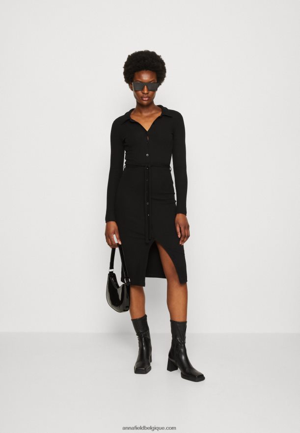femmes robe en jersey noir Anna FieldNHH26B183